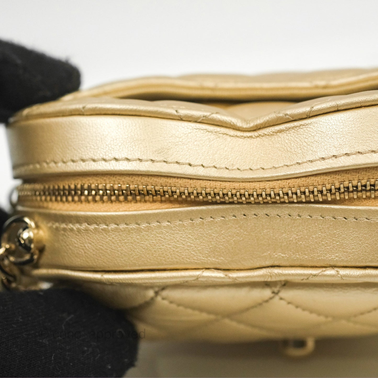 Chanel Small Heart Bag Iridescent Gold Lambskin Gold Hardware 22S