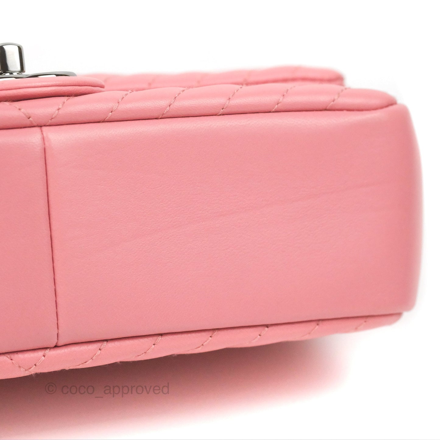 Chanel Small CC Crossing Flap Pink Lambskin Gun Metal Hardware