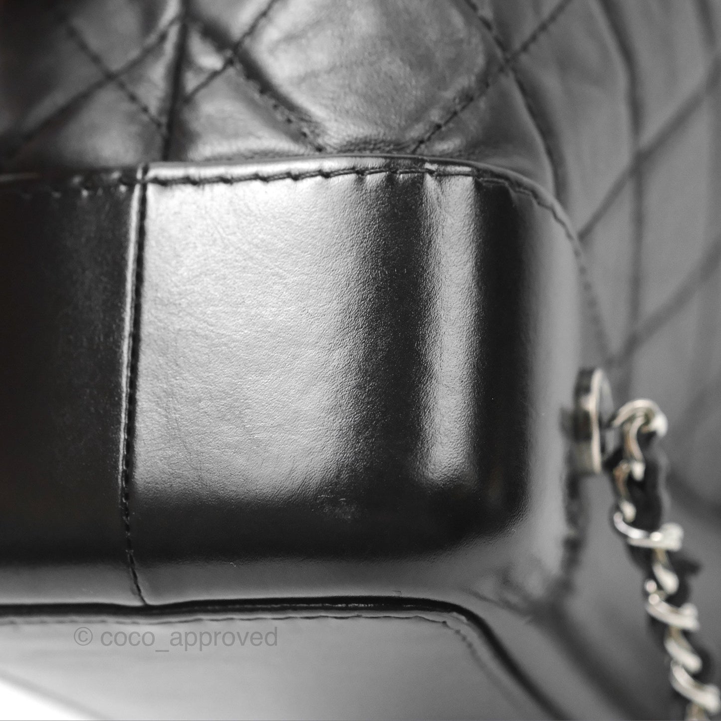Chanel Small Gabrielle Backpack Quilted Black Aged Calfskin