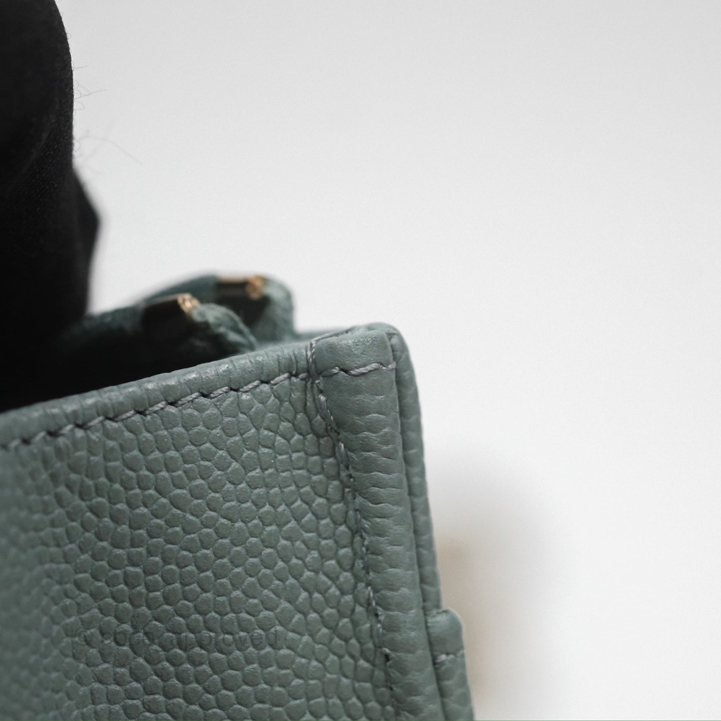 Chanel Quilted Classic Wallet on Chain WOC Green Caviar Silver Hardware