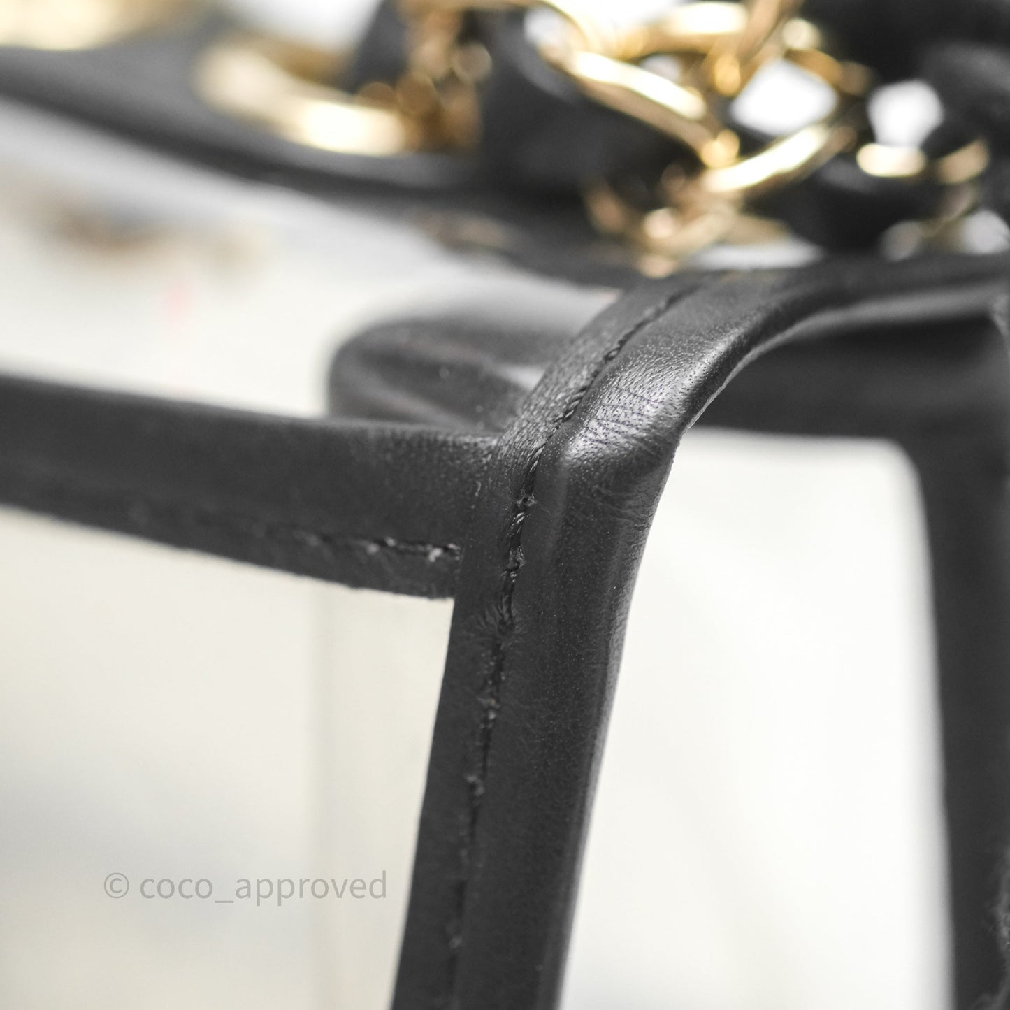 Chanel Medium Sand By The Sea PVC Flap Black Lambskin Gold Hardware