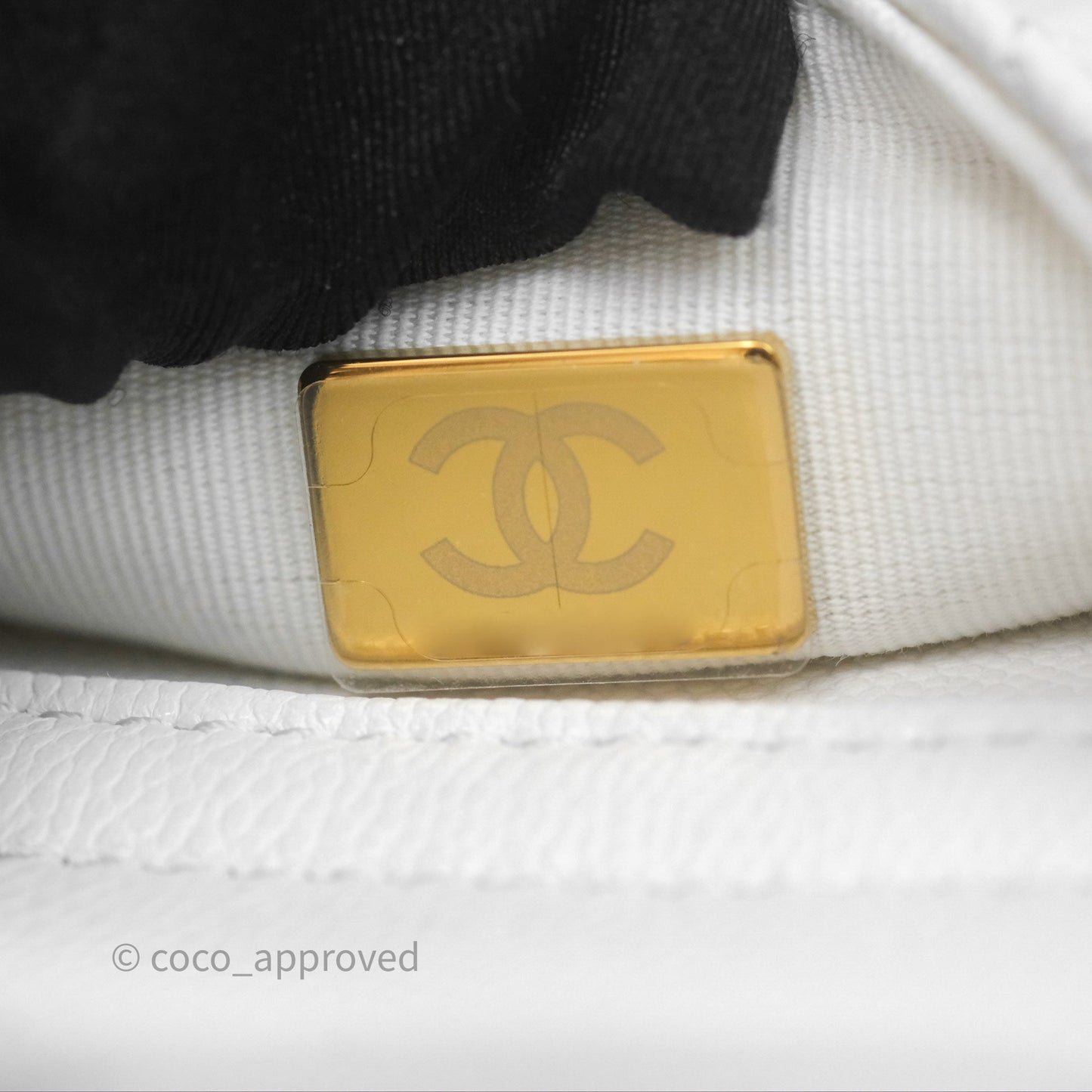 Chanel Small Duma Backpack White Caviar Gold Hardware