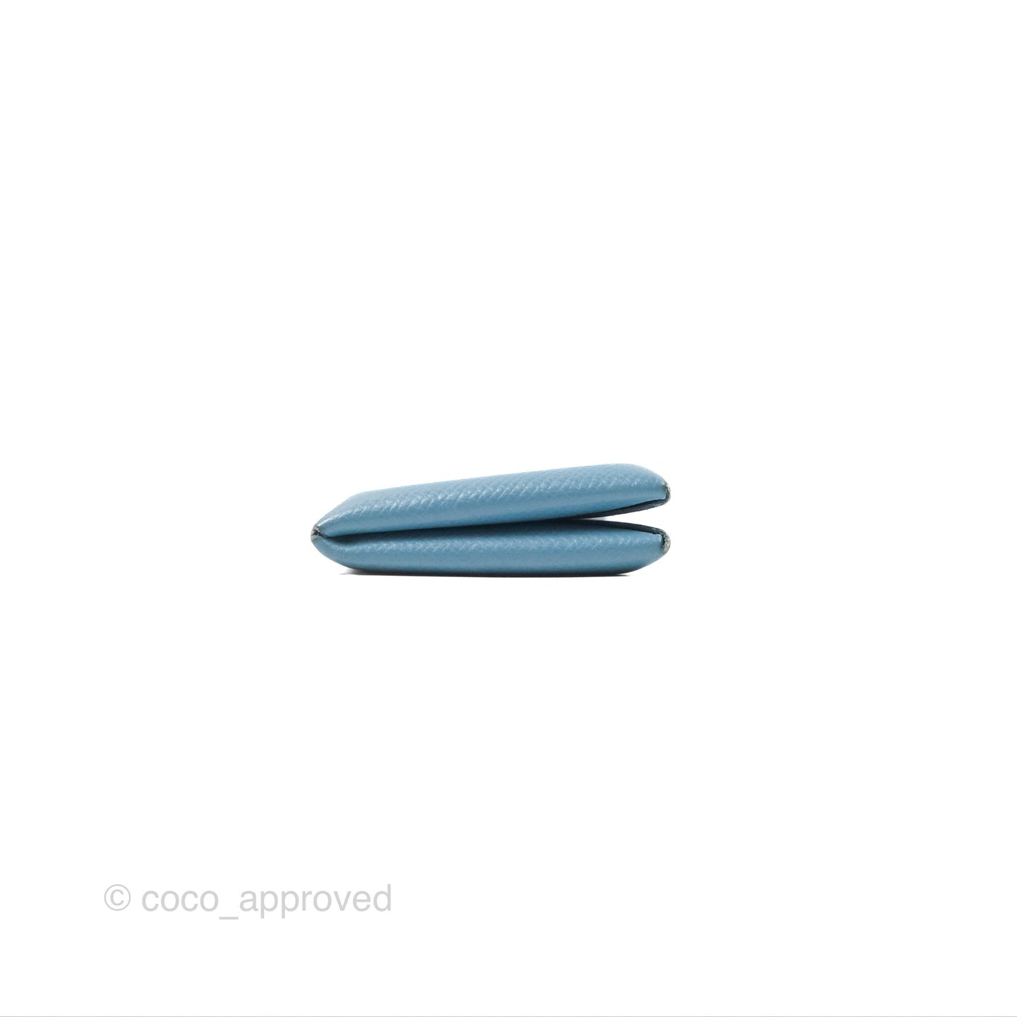 Hermès Calvi Card Holder Blue Epsom