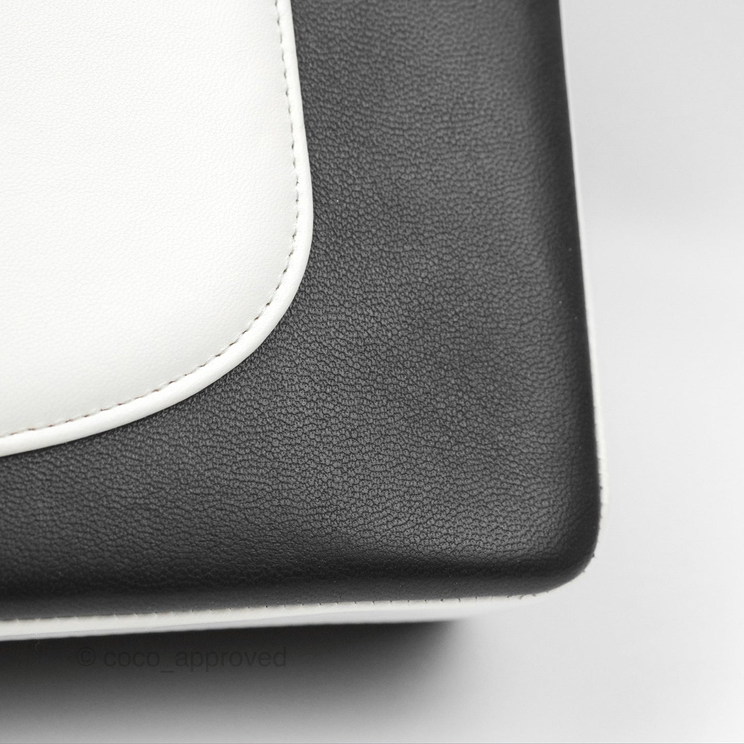 Chanel Medium Flap Black & White Lambskin Gold Hardware