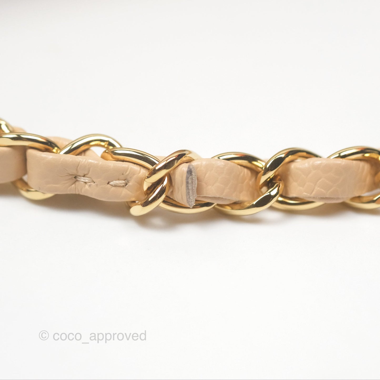 Chanel Classic Small S/M Quilted Flap Beige Caviar Gold Hardware