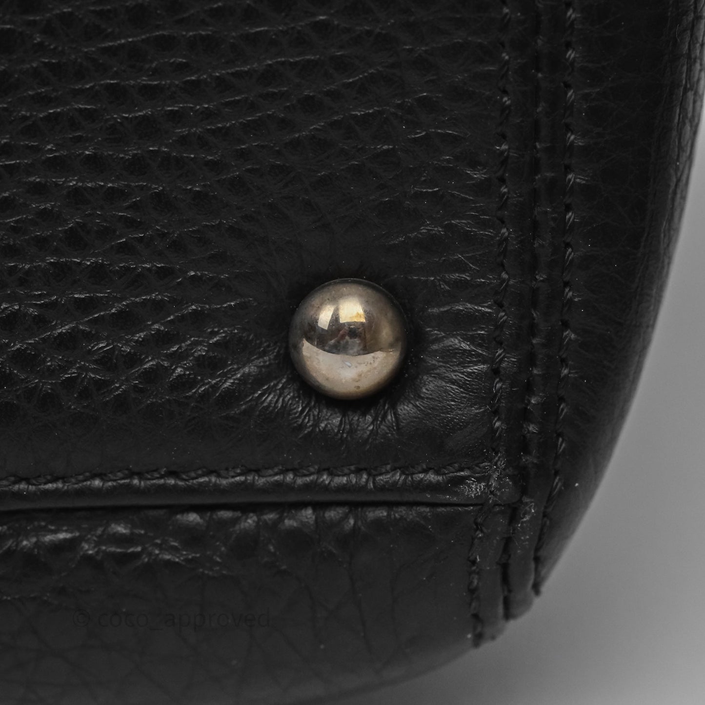 Chanel Executive Tote Bag Black Grained Calfskin Silver Hardware