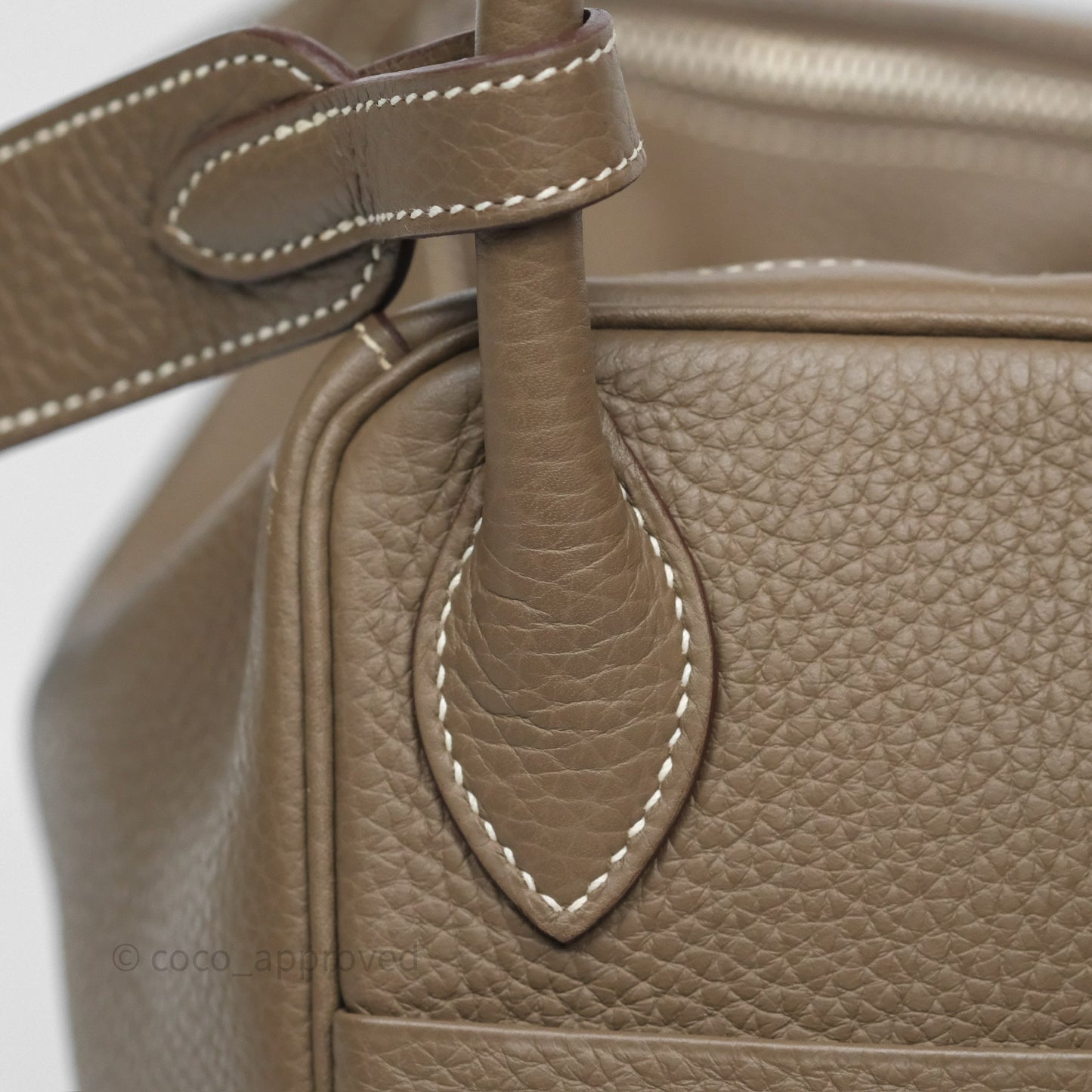 Hermès Lindy 30 Etoupe 18 Clemence Palladium Hardware