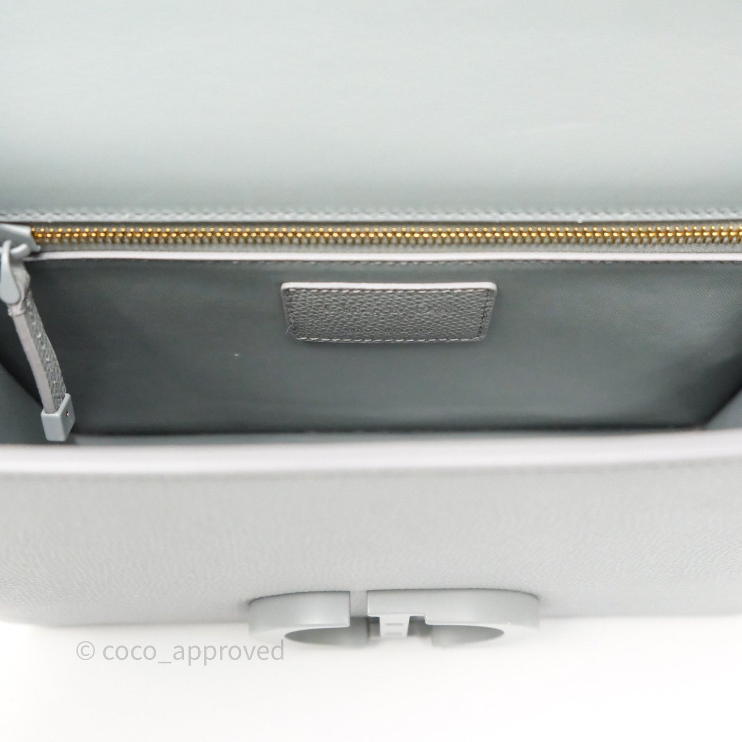 Dior 30 Montaigne Bag Grey Ultra Matte Grained Calfskin