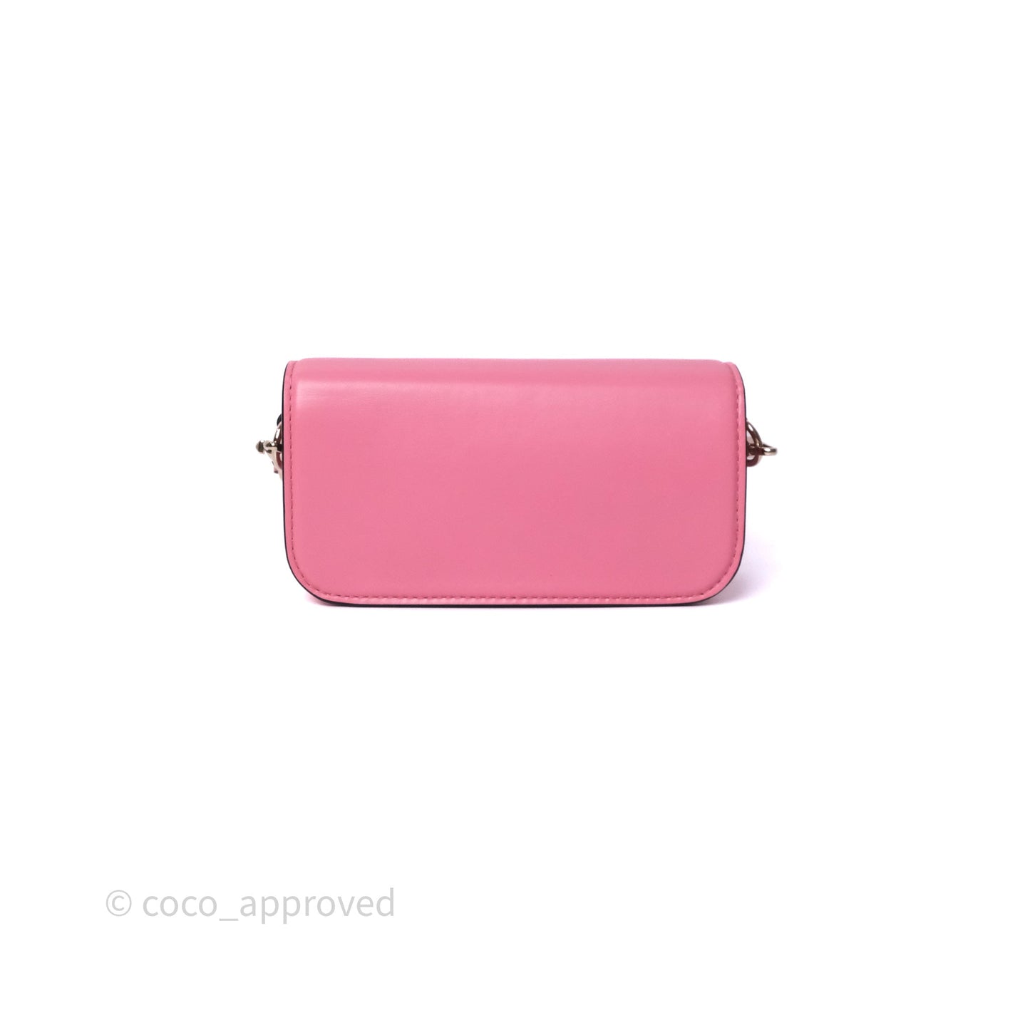 Valentino Garavani Locò Small Shoulder Bag Pink Calfskin Gold Hardware