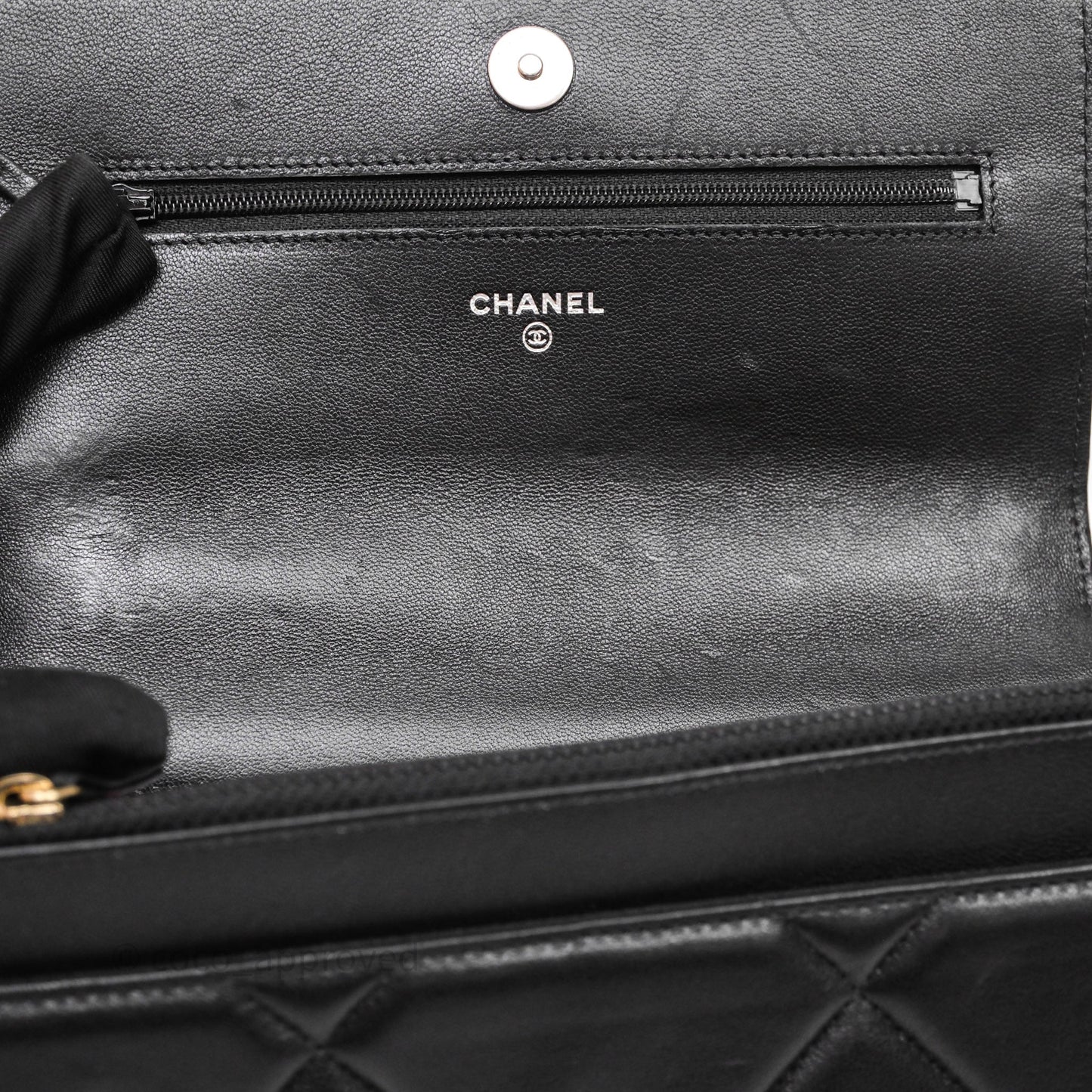 Chanel 19 Wallet on Chain WOC Black Mixed Hardware