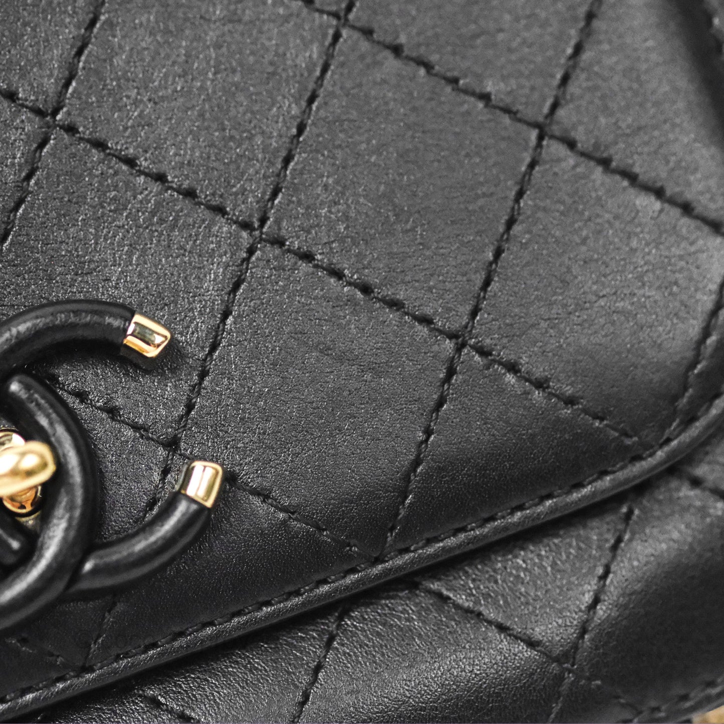 Chanel Calfskin Stitched Small Flap Bag Black