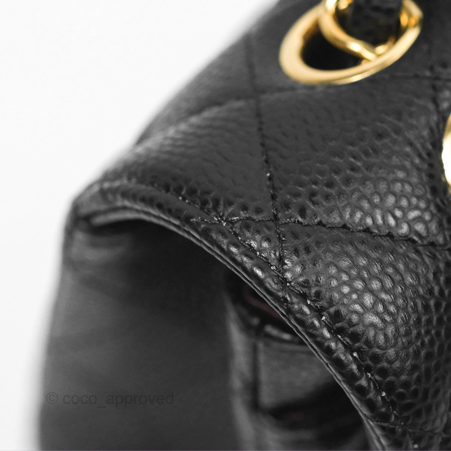 Chanel Small Classic Flap Quilted Black Caviar Gold Hardware