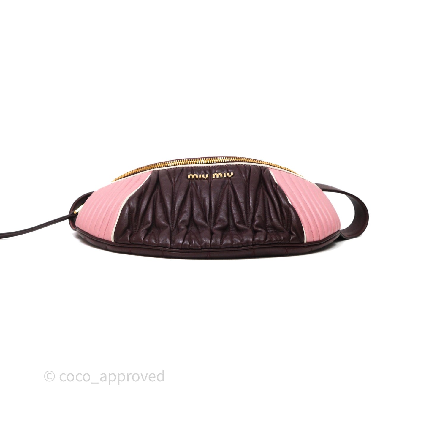 Miu Miu Bumbag Burgundy/Pink Gold Hardware
