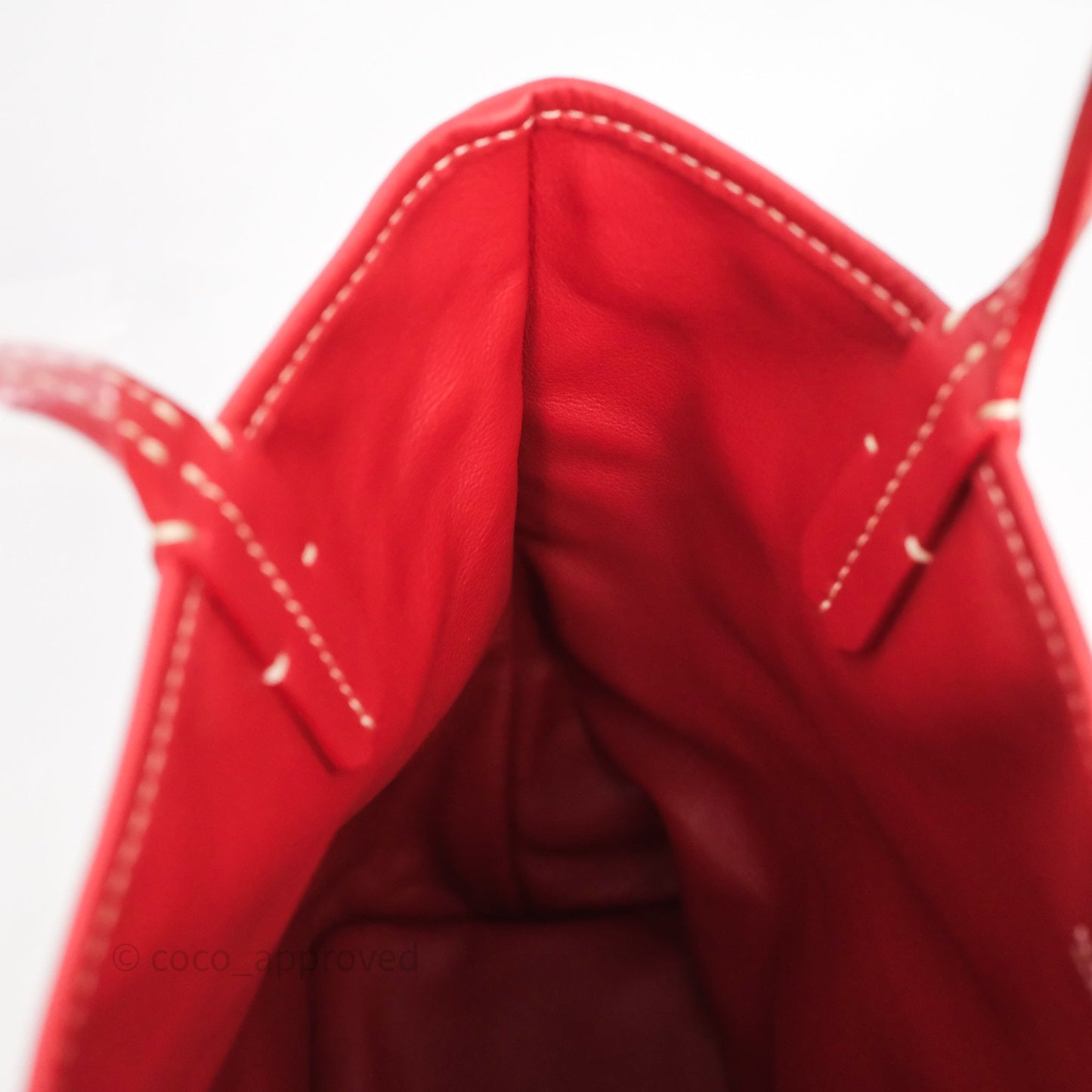 Goyard Anjou Mini Tote Bag Red Goyardine Canvas