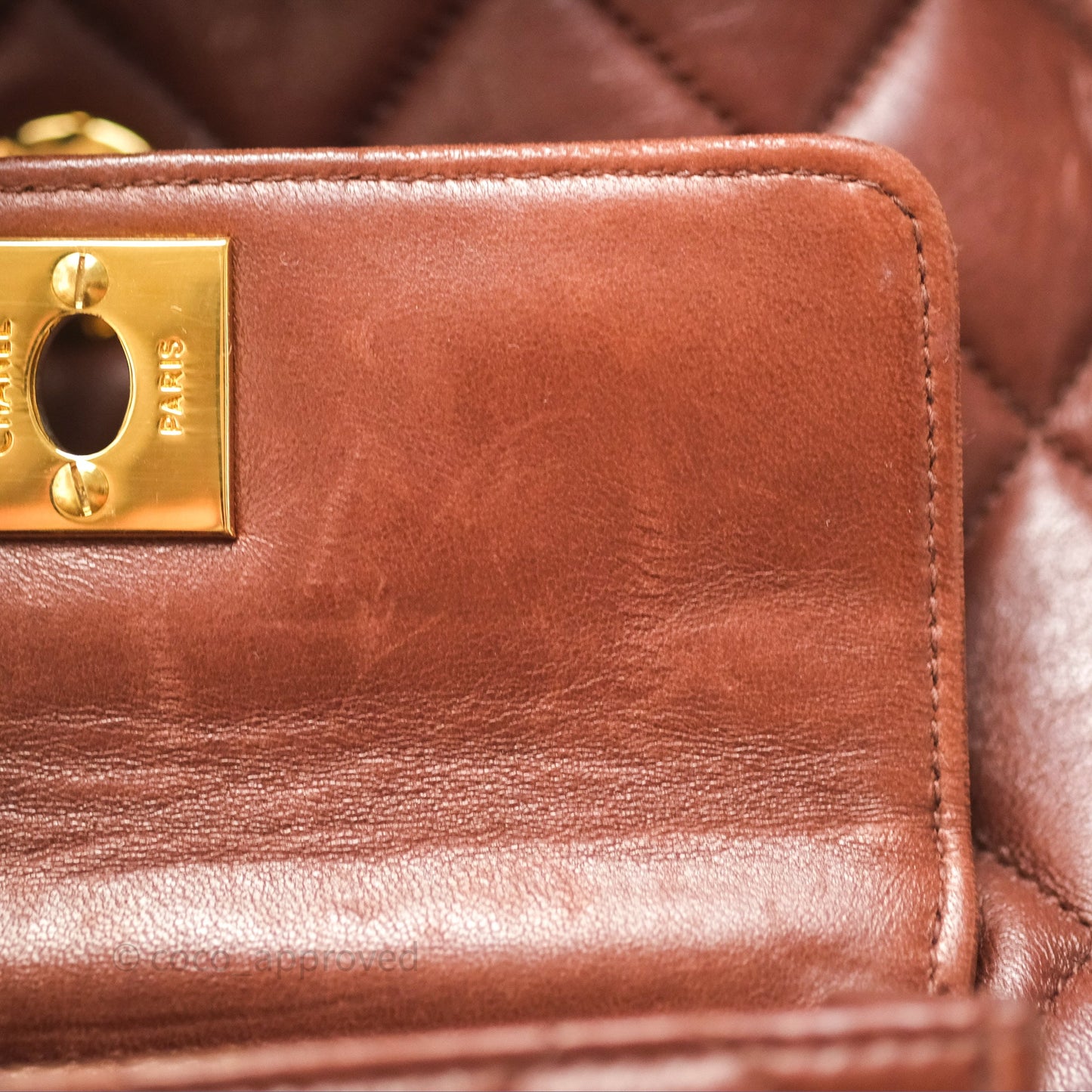 Chanel Vintage CC Duma Backpack Brown Lambskin 24K Gold Hardware