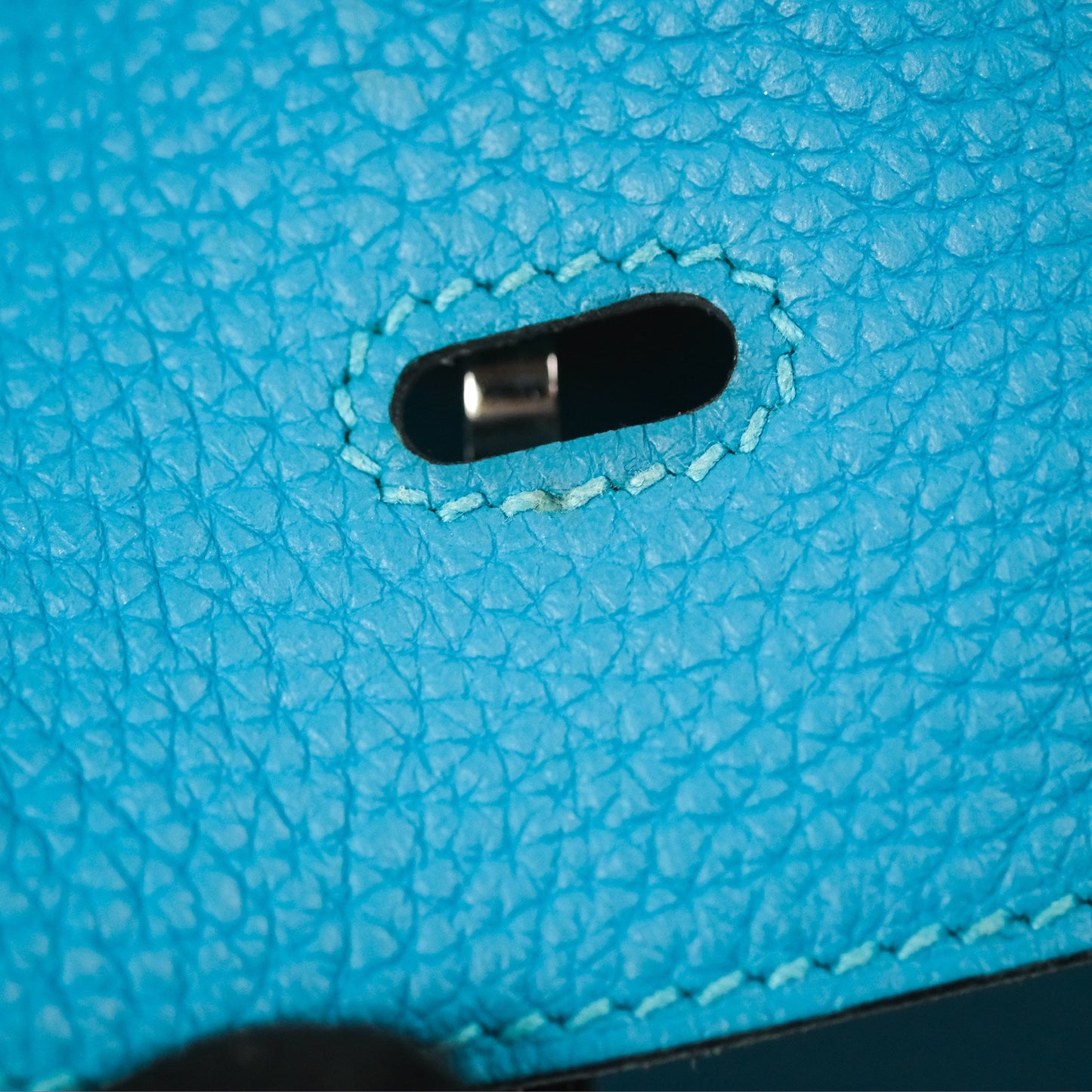 Hermès Lindy 34 Blue Paon Clemence Palladium Hardware