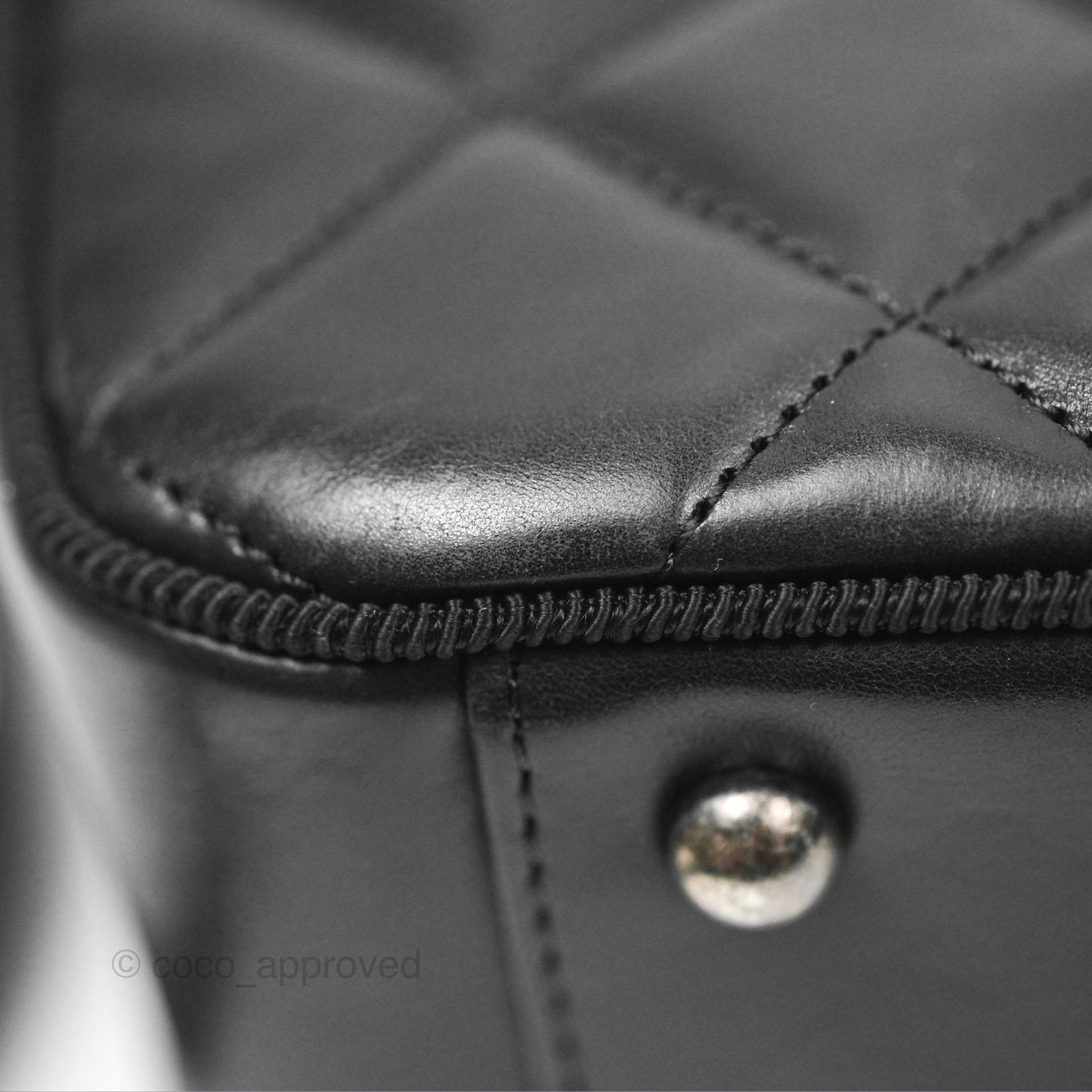 Chanel Large Ballerine Camera Case Black Calfskin Ruthenium Hardware
