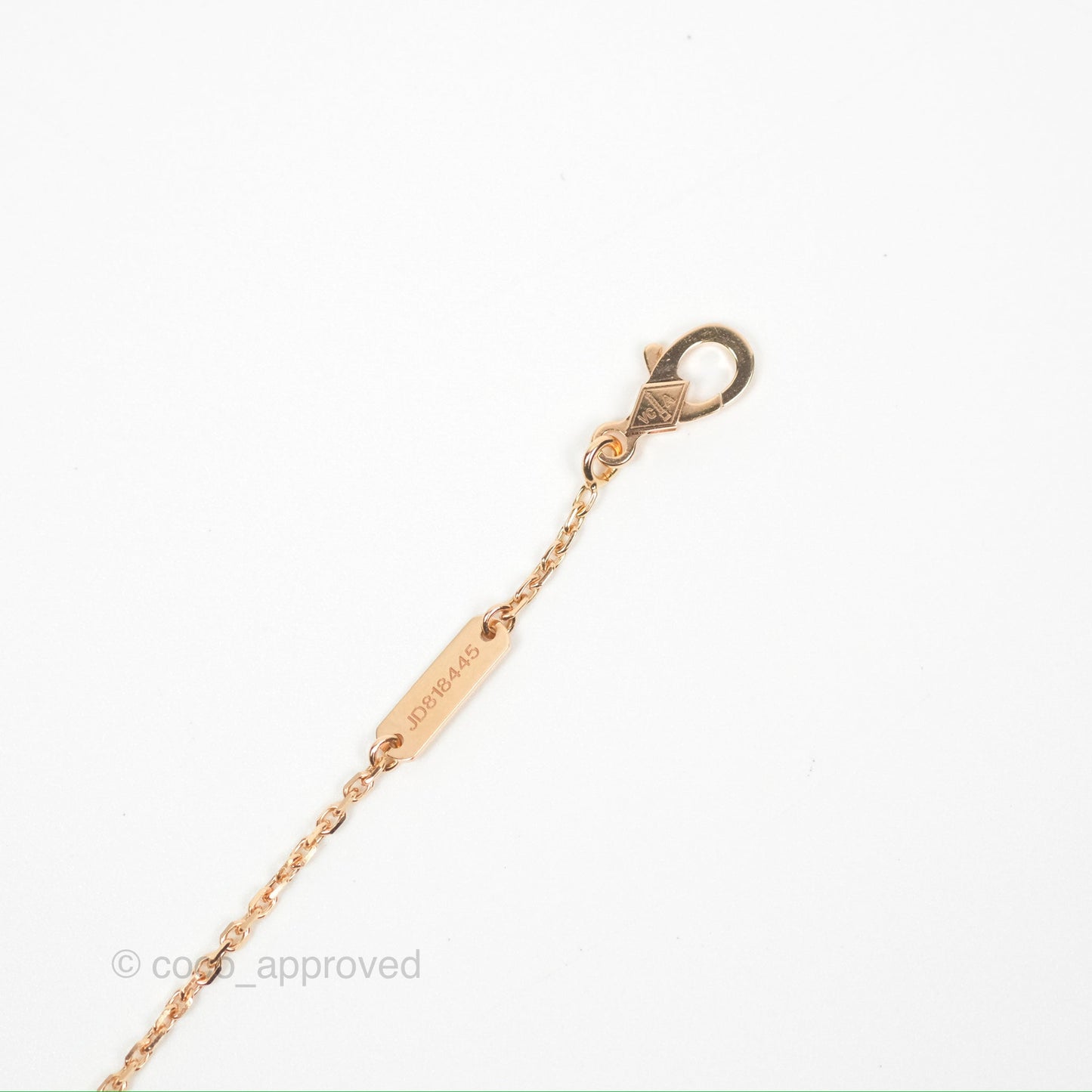 Van Cleef & Arpels Vintage Alhambra Pendant Diamonds Rose Gold