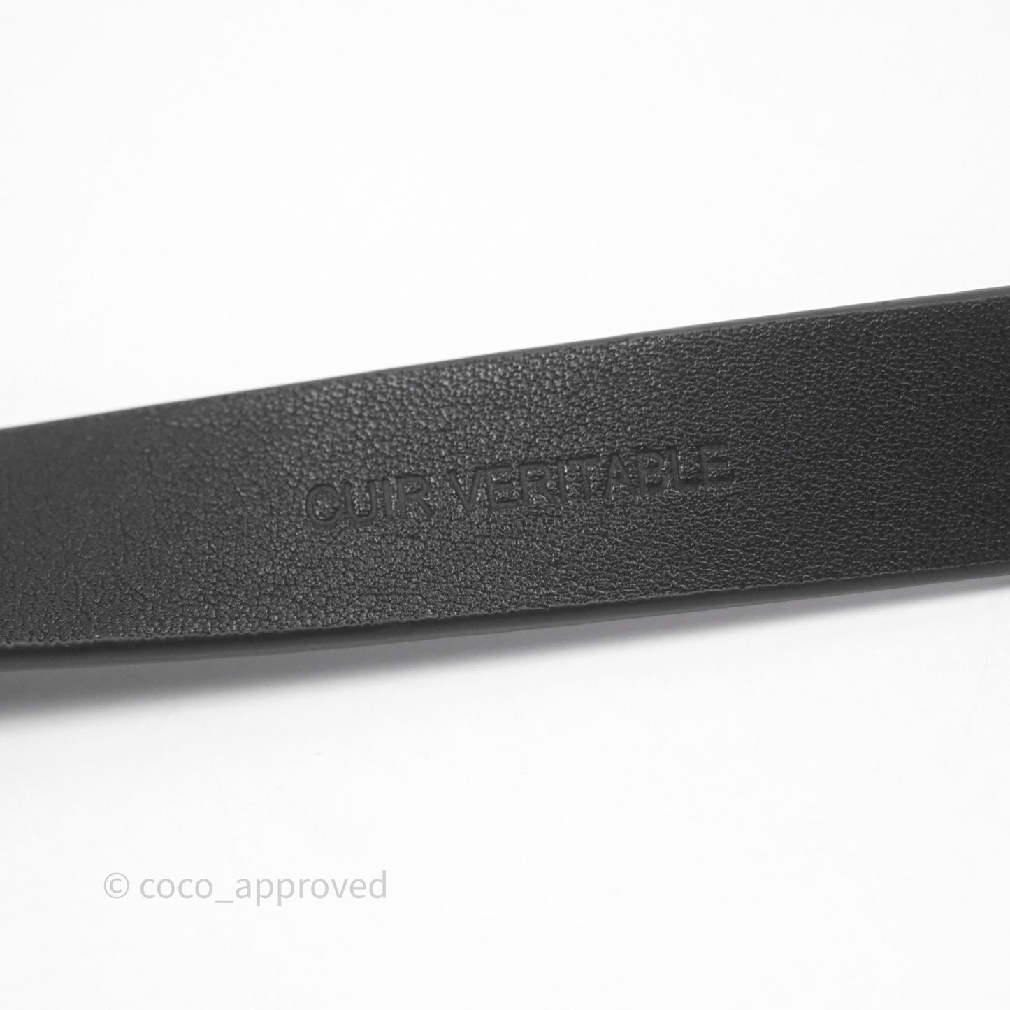 Chanel Crystal CC Belt Black Silver Hardware Size 75 20S