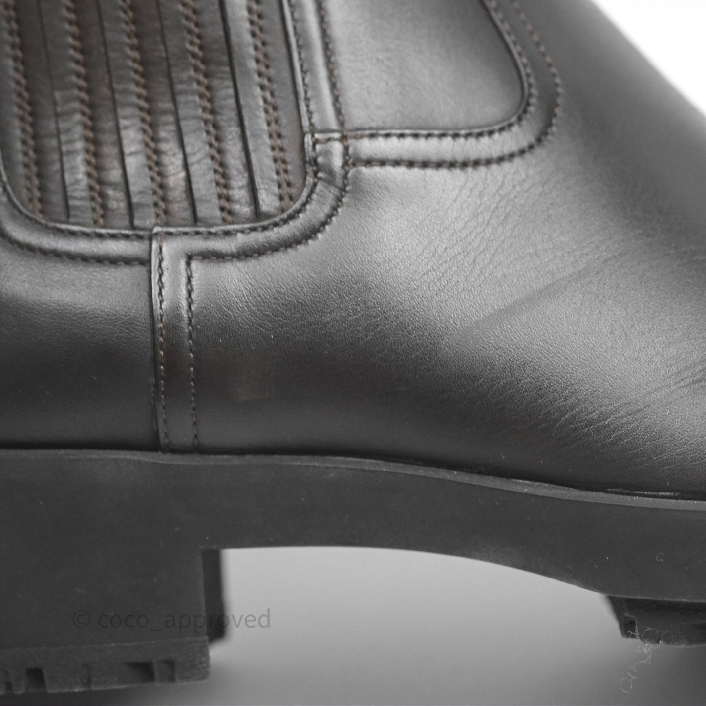 Hermès Kross Training Boots Moka Brown Calfskin Size 35