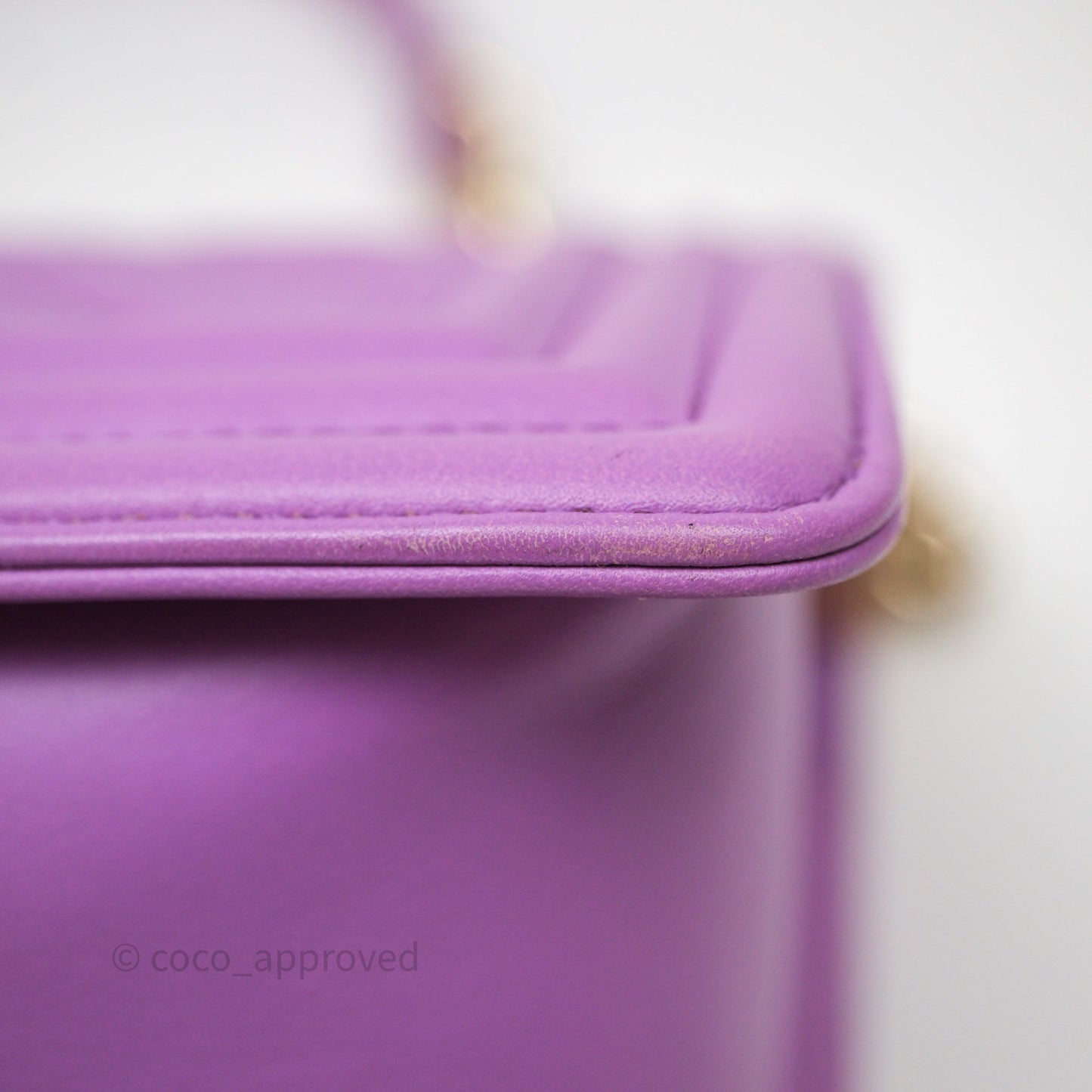 Chanel Chevron Small Boy Purple Calfskin Gold Hardware