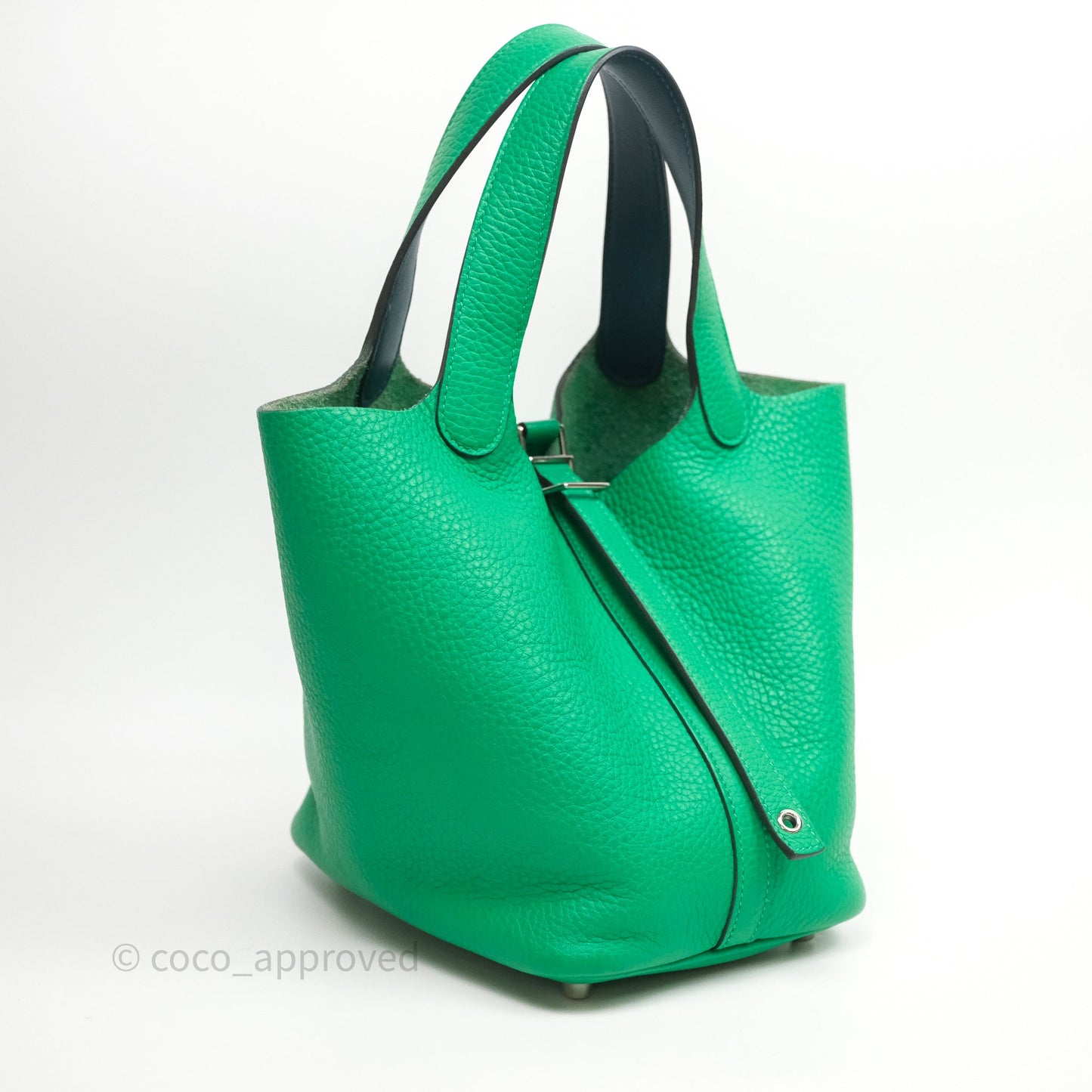 Hermès Picotin 18 Vert Jade 16 Clemence Palladium Hardware