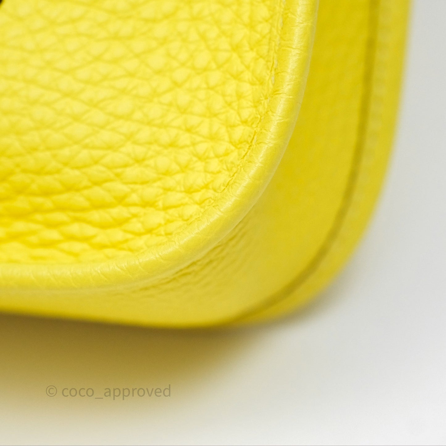 Hermès Mini Evelyne 16 Lime Clemence Palladium Hardware