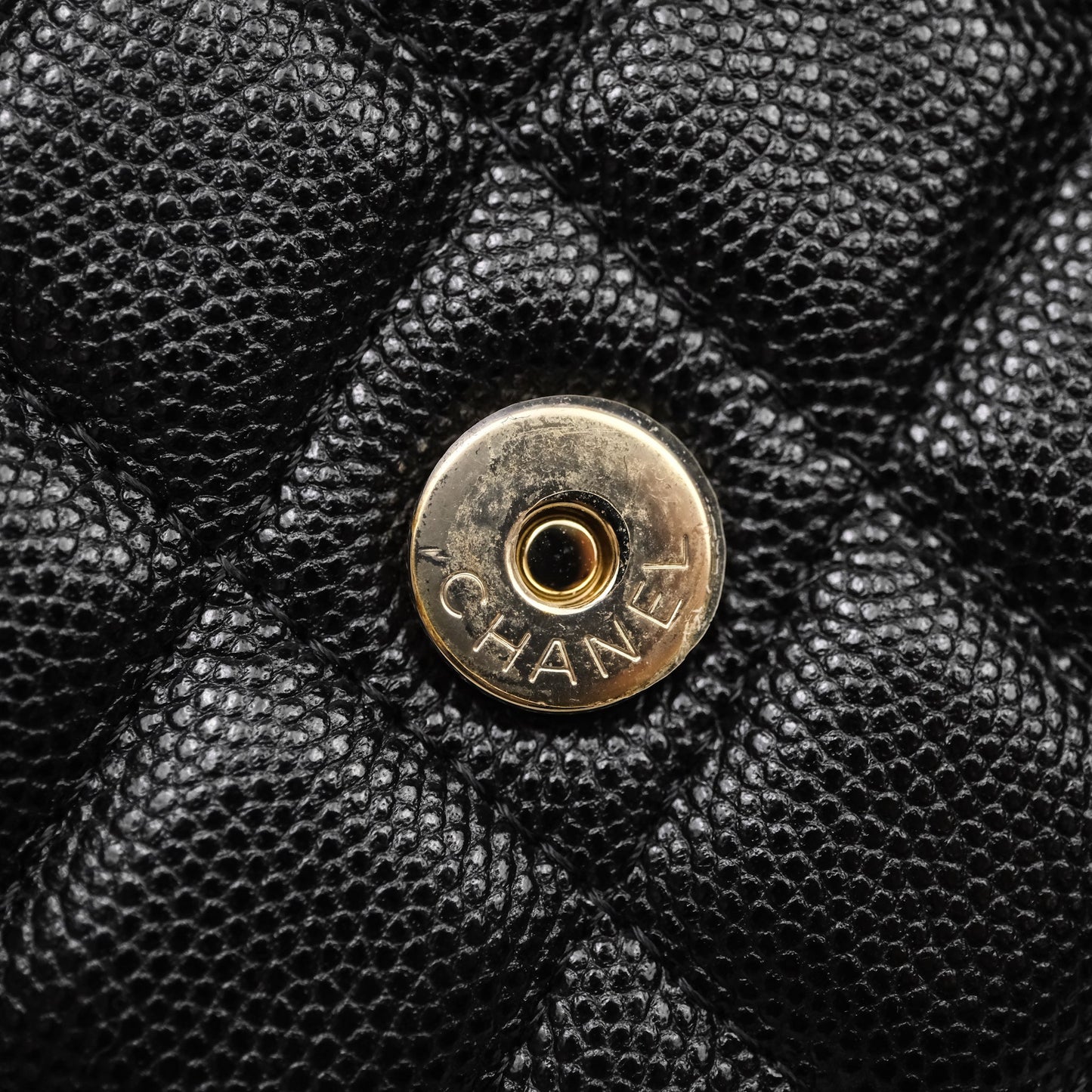 Chanel Quilted Mini Wallet on Chain WOC Black Caviar Gold Hardware