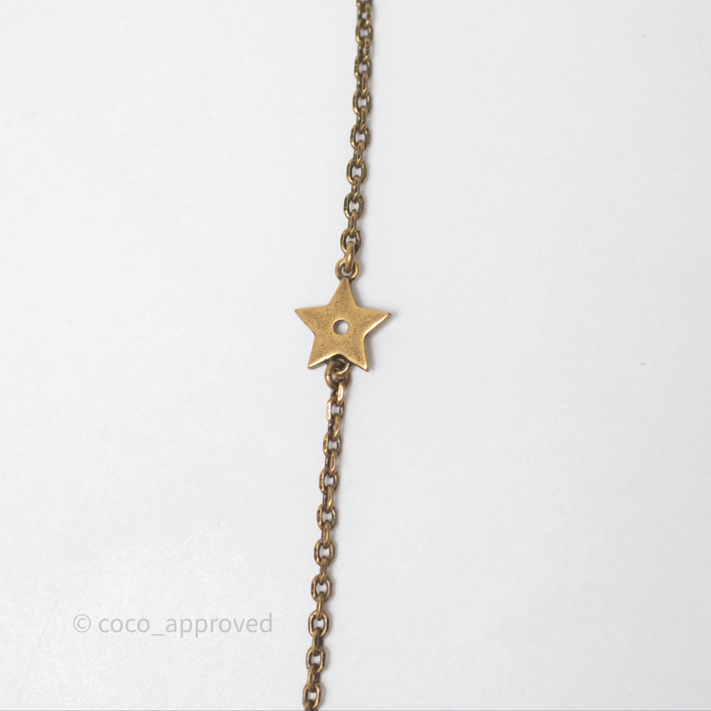 Christian Dior Pearl Crystal Bee Long Necklace Aged Gold Tone