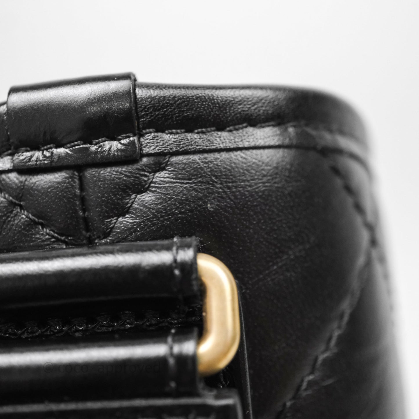 Chanel New Medium Gabrielle Hobo Quilted Black Aged Calfskin