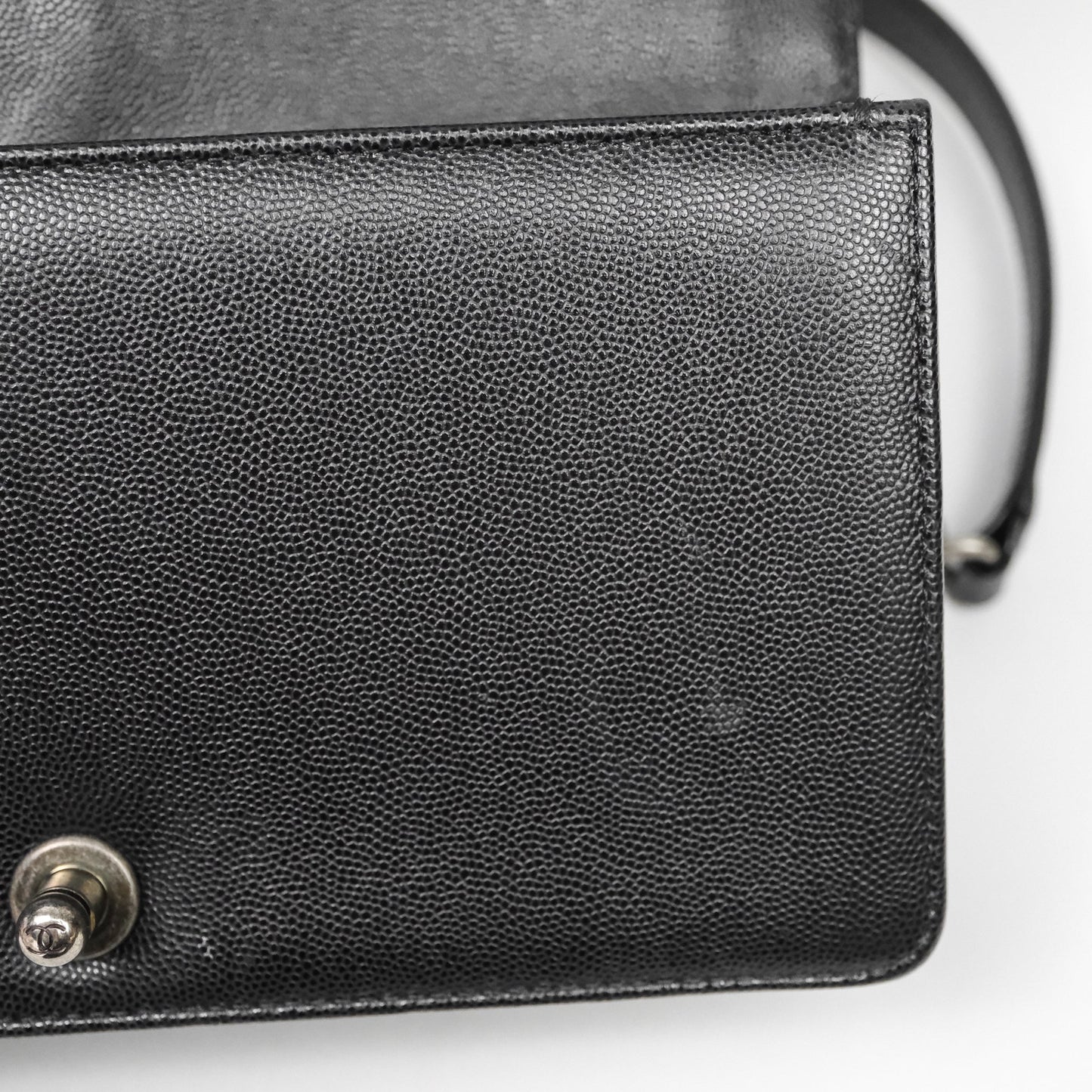Chanel Medium Boy Quilted Black Caviar Ruthenium Hardware