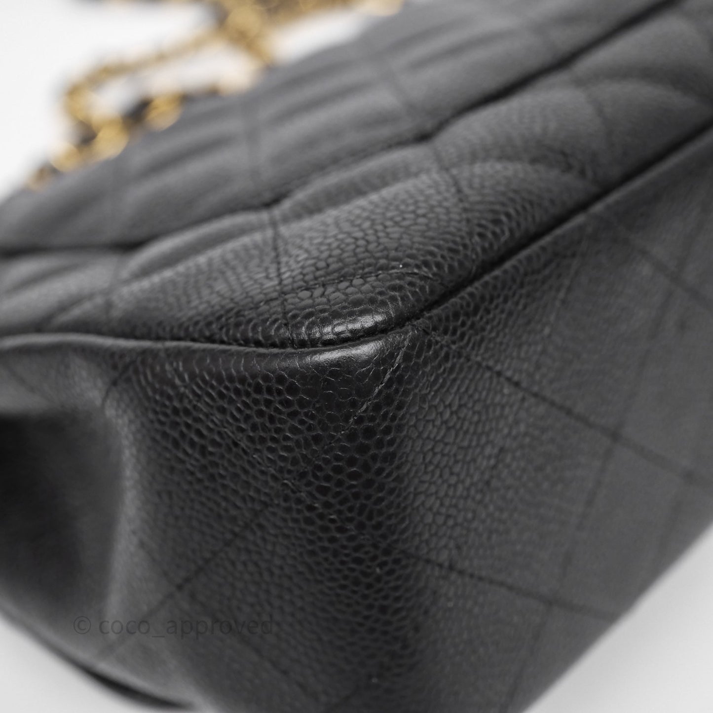 Chanel Jumbo Single Flap Black Caviar Gold Hardware⁣⁣