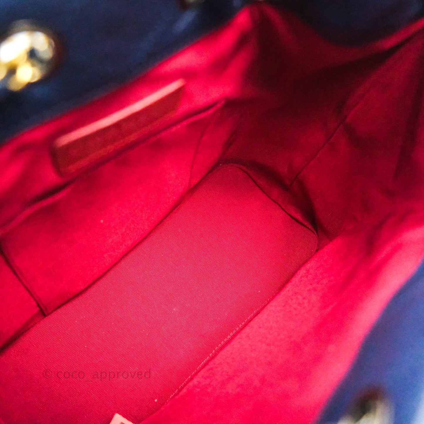 Chanel Small Gabrielle Backpack Navy Black Aged Calfskin