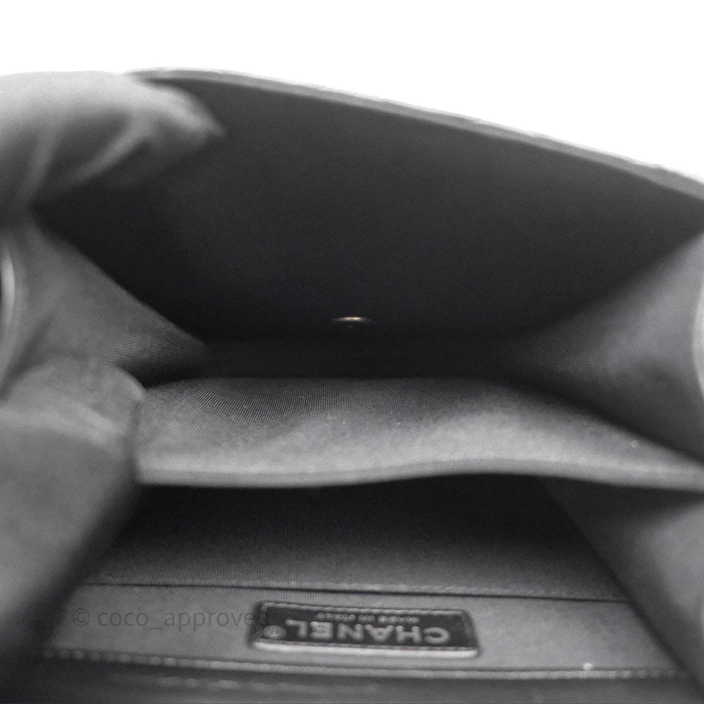 Chanel Quilted North South Boy Flap Black Calfskin Ruthenium Hardware