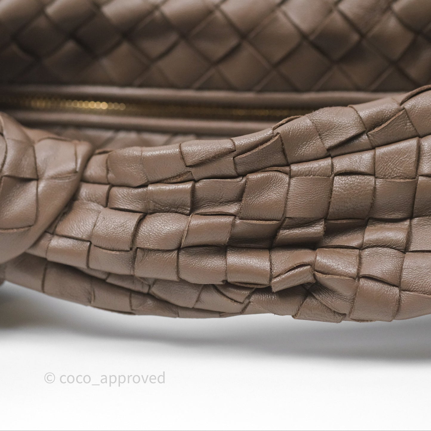 Bottega Veneta Small Jodie Bag Intrecciato Brown Lambskin Gold Hardware
