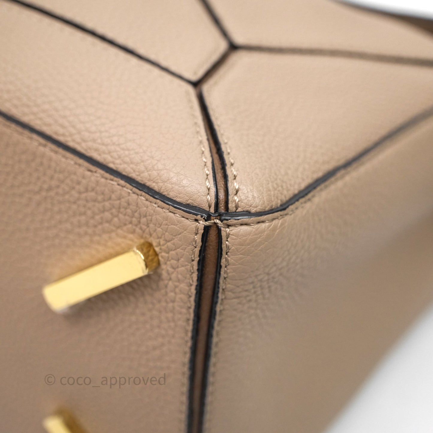 Loewe Medium Puzzle Bag Sand Mink Grained Calfskin