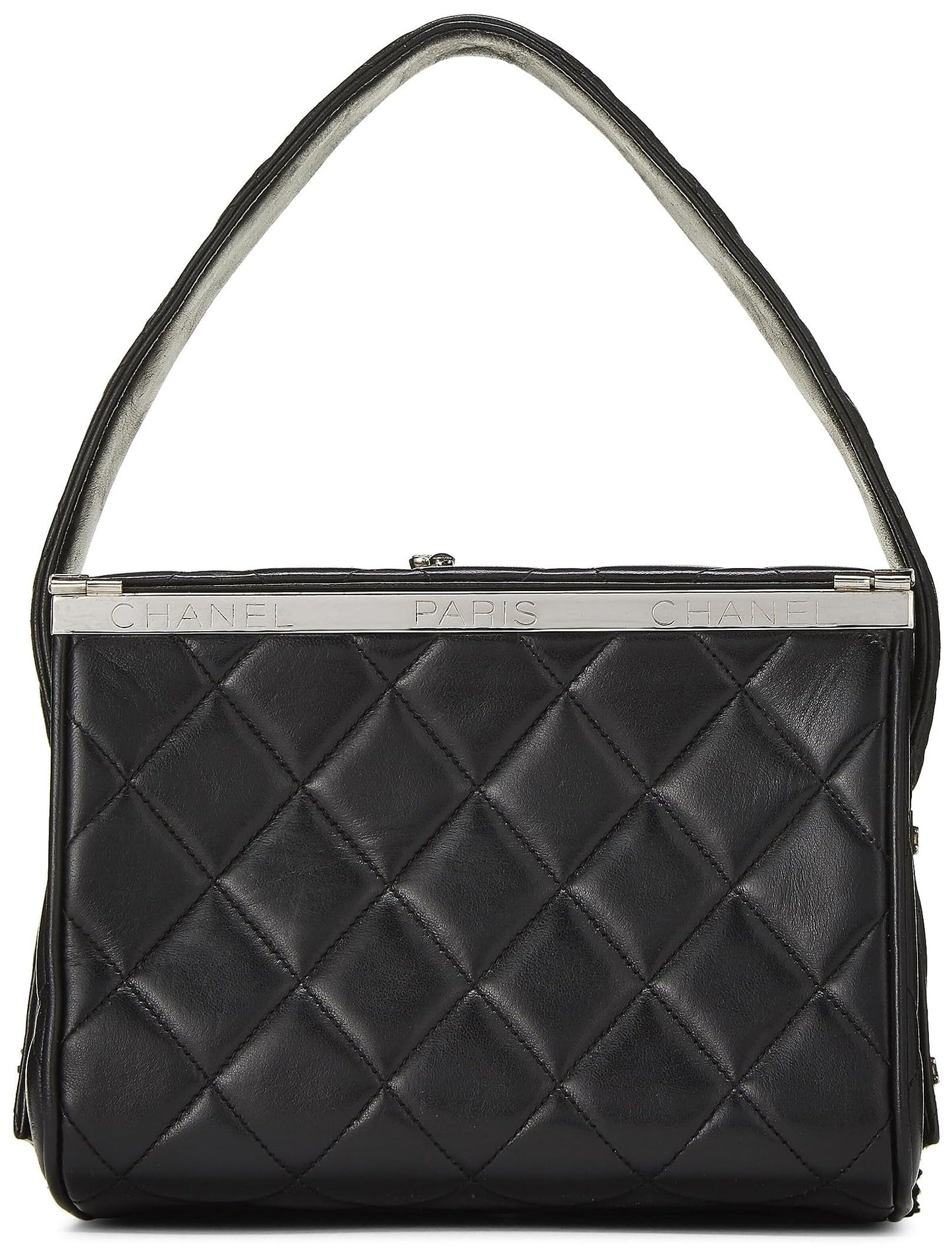 Chanel,  Black Quilted Lambskin Box Bag, Black