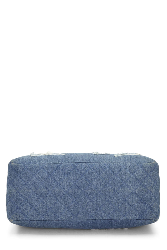 Chanel,  Paris-Egypt Blue Denim & Shearling Hieroglyph Shopping Tote, Blue