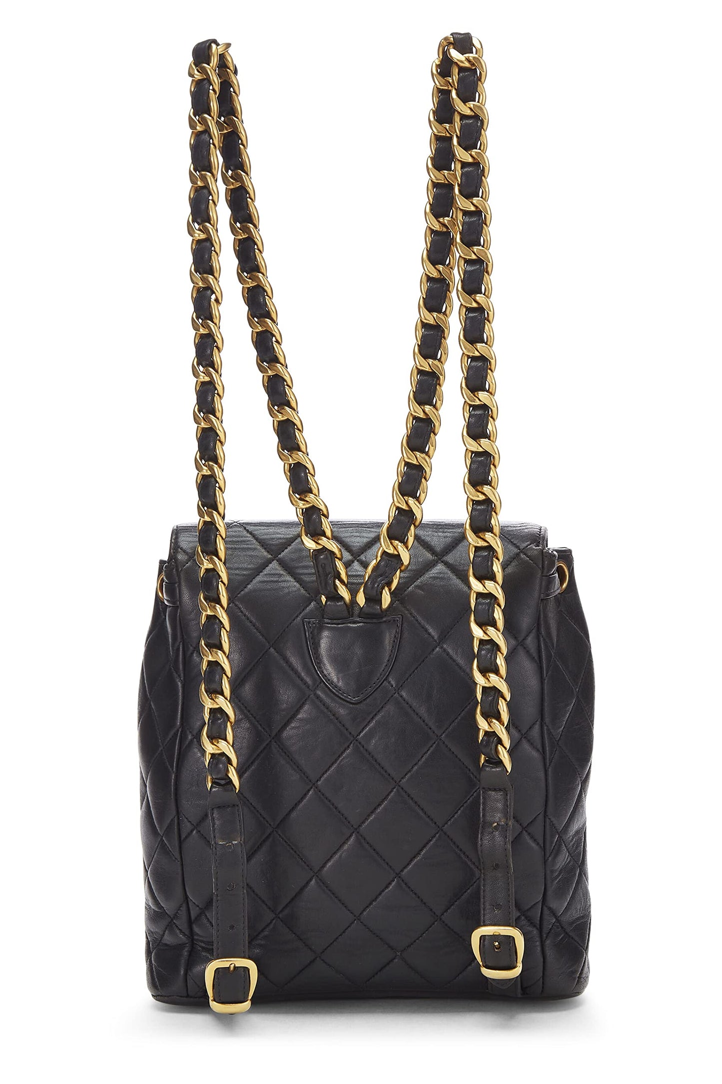 Chanel,  Black Quilted Lambskin 'CC' Classic Backpack Small, Black