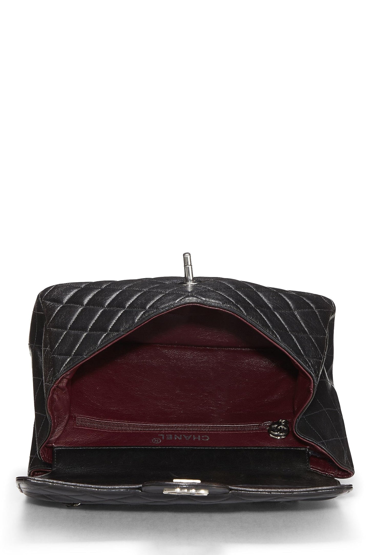 Chanel,  Black Quilted Lambskin Double Sided Flap Small, Black