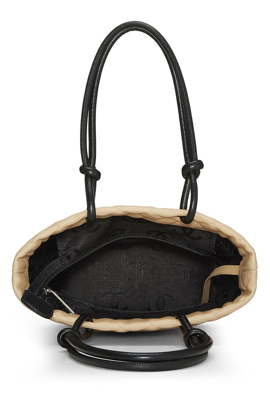 Chanel,  Beige Quilted Calfskin Cambon Tote Small, Beige