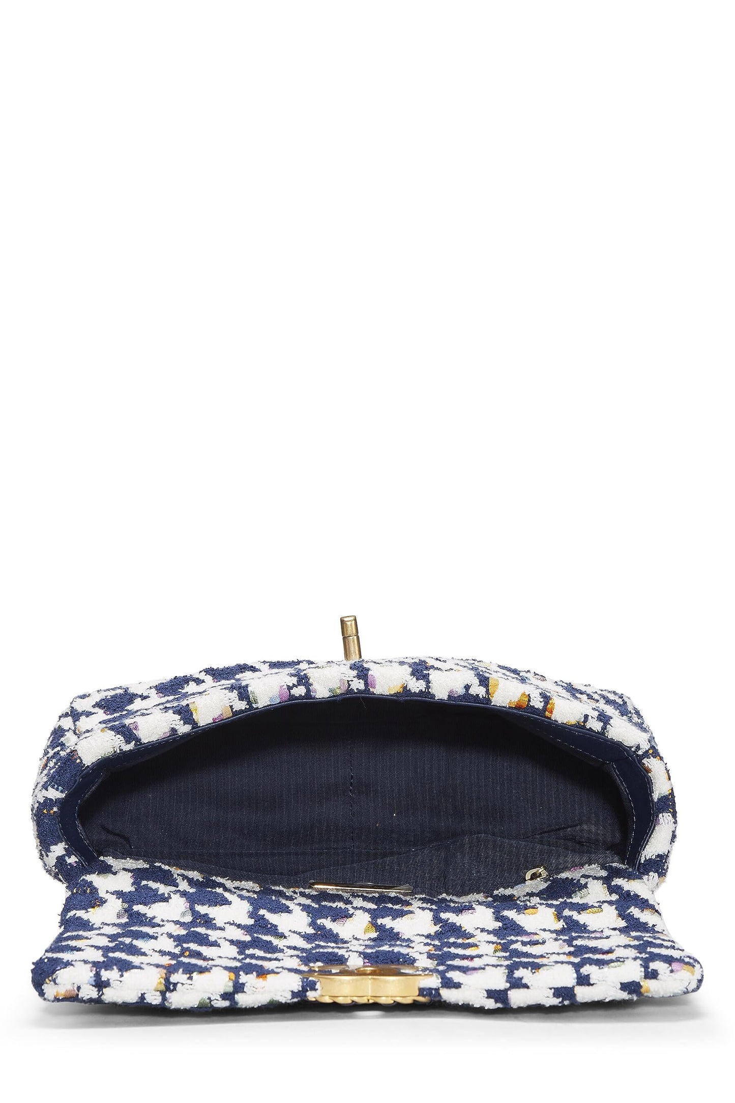 Chanel,  Blue & Multicolor Quilted Tweed 19 Flap Bag Medium, Multi