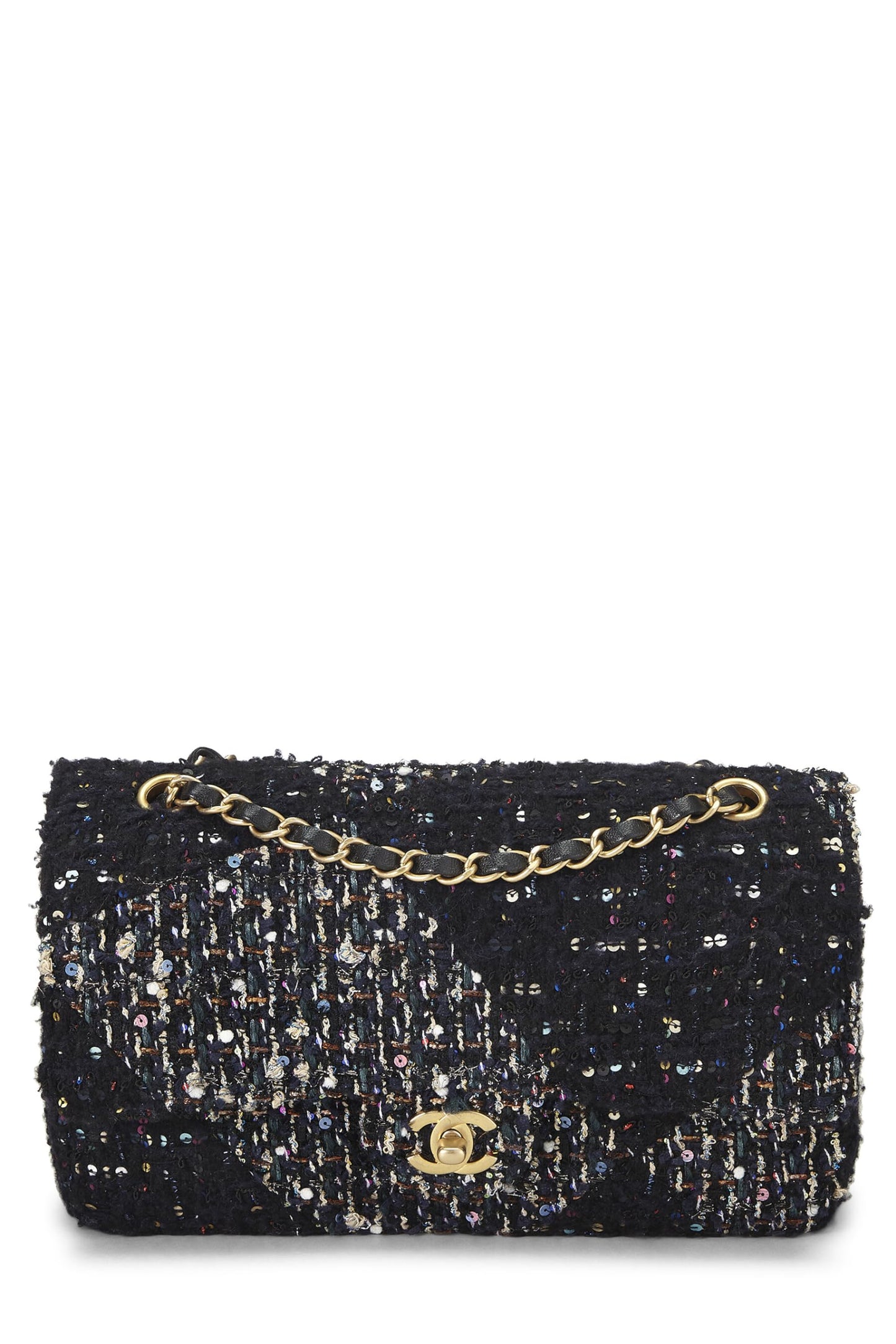 Chanel,  Multicolor Tweed Classic Double Flap Medium, Multi