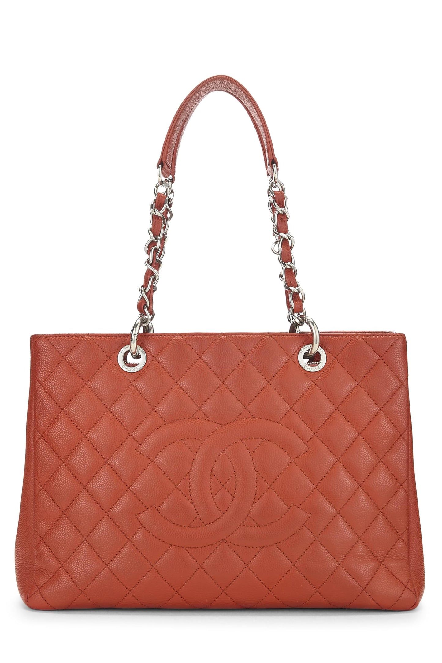 Chanel,  Orange Caviar Grand Shopping Tote (GST), Orange