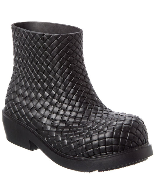 Luxury Bottega Veneta Fireman Intreccio Rubber Boot