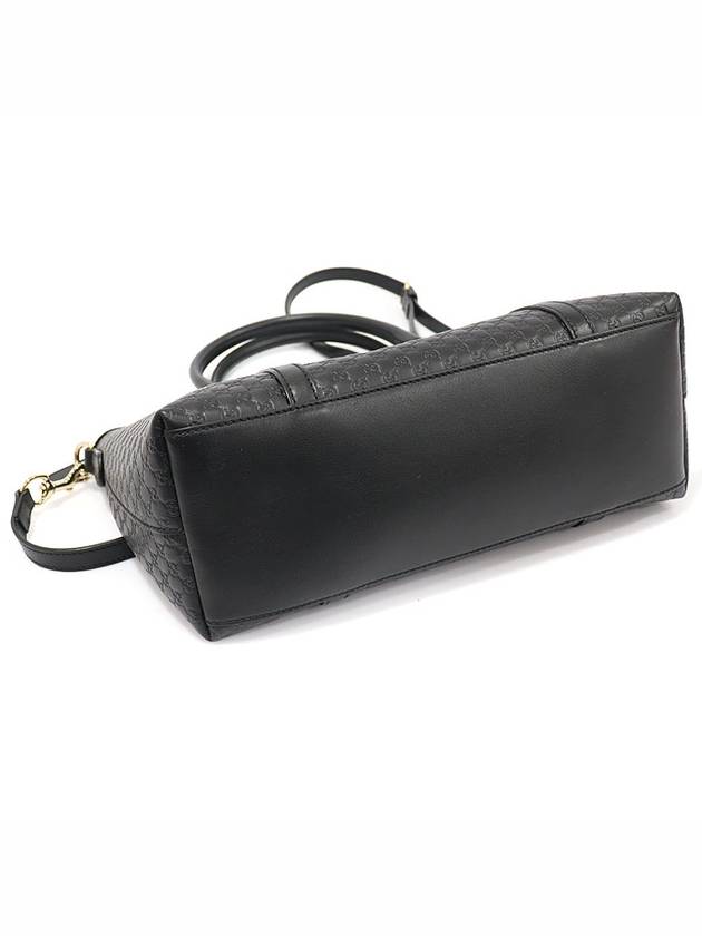 Luxury Gucci Trending 2025 449656 Black Microshima Leather Tote 2WAY