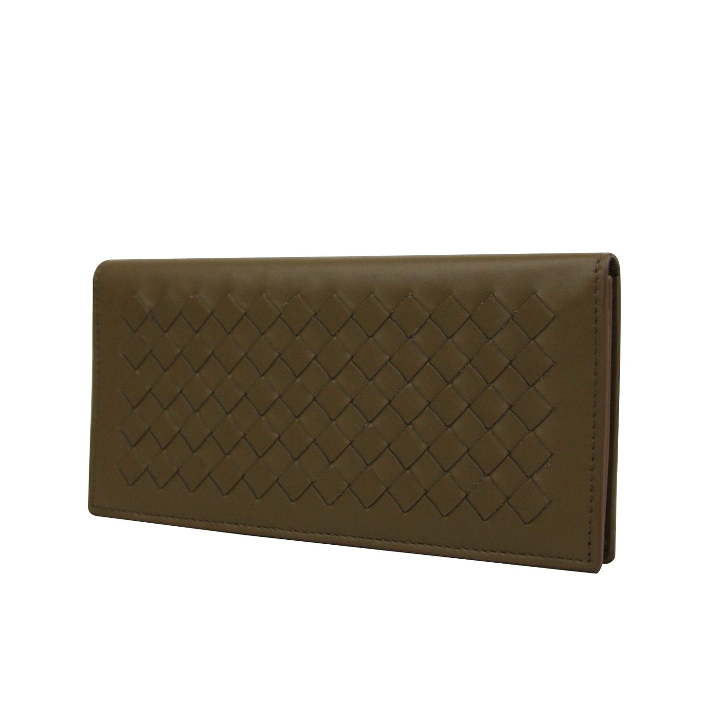 Luxury Bottega Veneta Men's Woven Long Leather Bifold Wallet