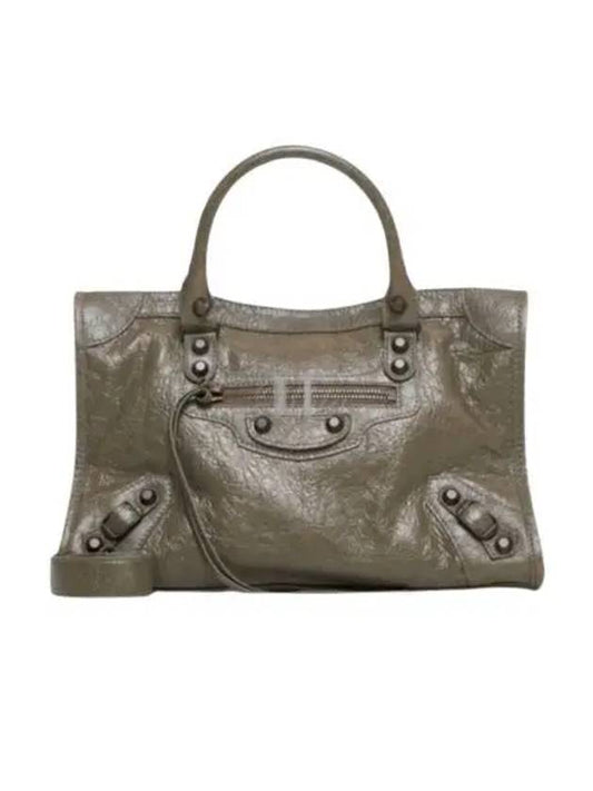Luxury Balenciaga Le City Small Tote Bag Army Green