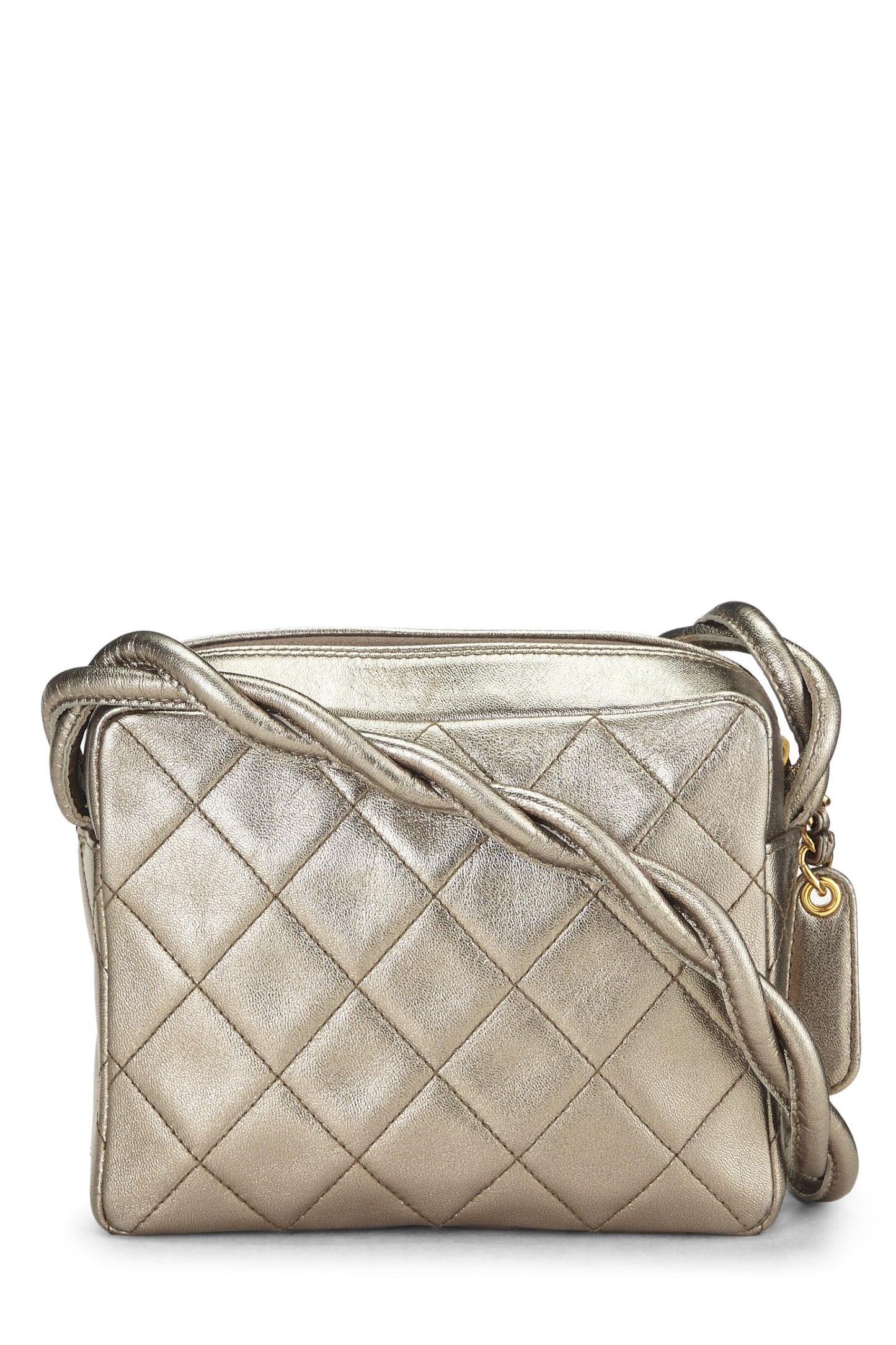 Chanel,  Metallic Gold Quilted Lambskin Shoulder Bag Mini, Gold