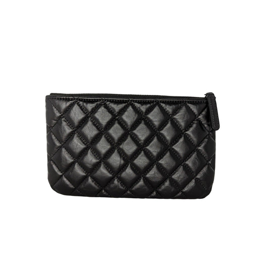 Luxury Chanel bag Black Aged Calfskin O Case 2.55 Reissue Pouch